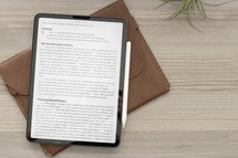 ipad, Bible App with Ephesians in leather case