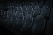 Rows of Cinema Seats in a Movie Theatre