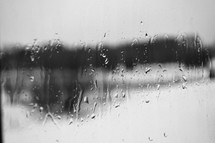 rain on glass 