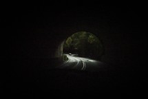 Road through a tunnel 