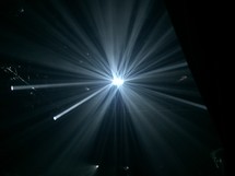 converging spotlights