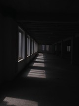 light from windows in a hall 