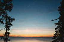 Lake Hjälmaren at sunset 
