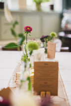 decorated table for a wedding 