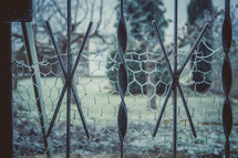 frost on a fence 