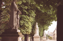 statues in Paris Luxembourg Garden