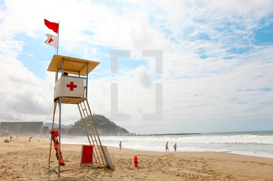 Beach lifeguard post