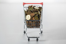 Mini Trolley Filled with Coins