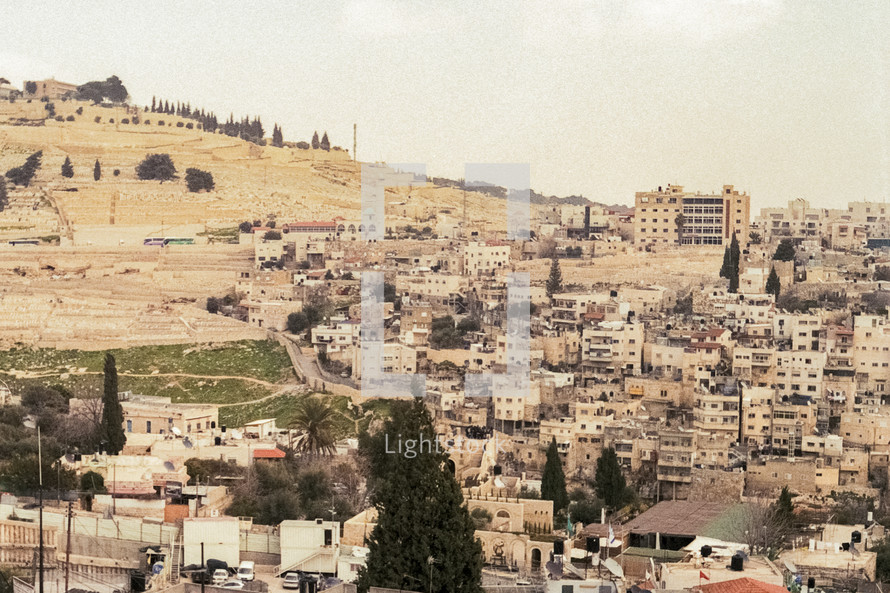 Buildings on the hill in Jeruselum
