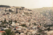 Buildings on the hill in Jerusalem