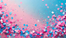Pink and Blue Confetti 