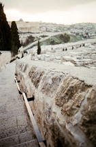 Steps and stone wall in Jerusalem