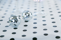 disco balls on polka dots 