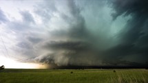 Timelapse of a Spectacular, Tornado Producing Storm Moving Closer.
