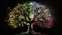 The Tree of Knowledge of Good and Evil Digital Painting Illustration 