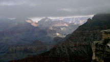 Grand Canyon - Pan shot overcast day