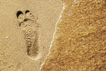 footprint in the sand 
