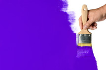 painting a white wall purple 