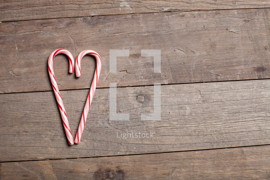 candy canes in the shape of a heart 