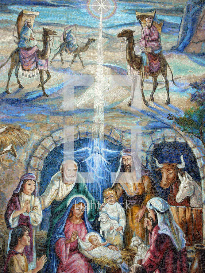 birth of Christ mural 