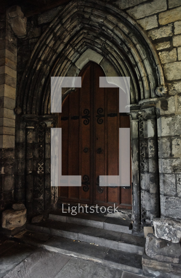 church door in Scotland 