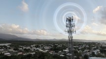 Radio Tower Waves animated