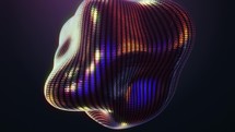 3D Disco Shape, Seamlessly Morphing Shape, Colorful Reflections, Seamless Loop	