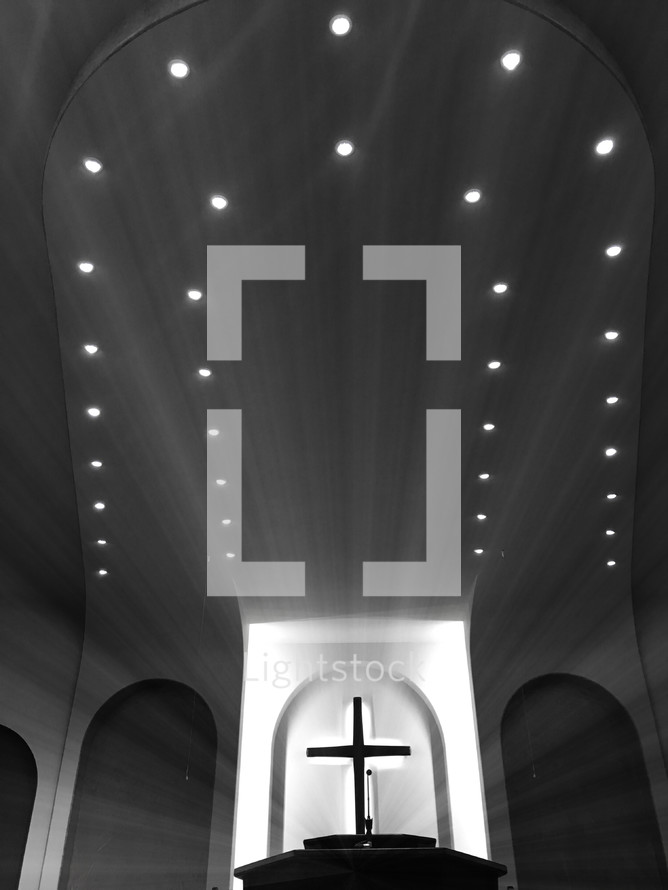 lights over an altar 