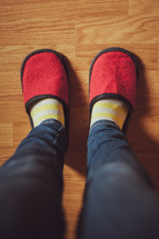 feet in slippers 