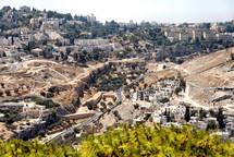 The Hinnom Valley from the east.