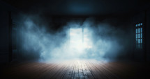 Dark Empty Room with Smoke