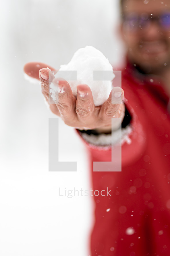 throwing a snowball 