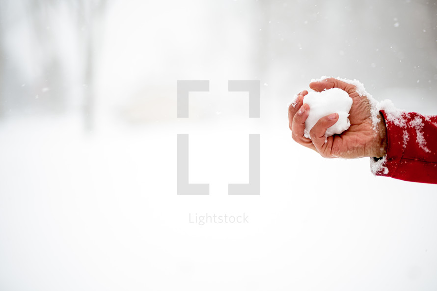 throwing a snowball 