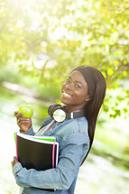 smiling African American female student 