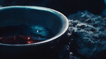 bowl of water and ashes 