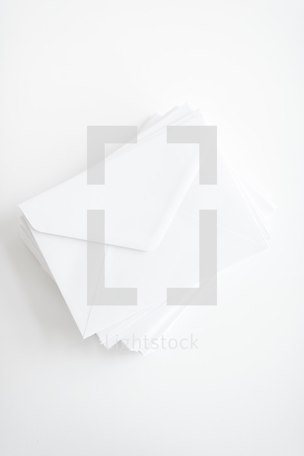 stack of white envelopes 