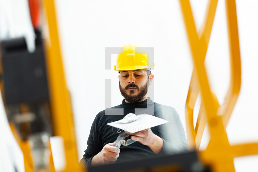 man working at a construction site 