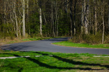 curve in a rural road 