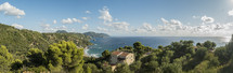 Coastal panorama of the Island of Corfu, Greece