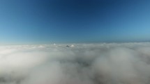 Aerial View of Clouds over Downtown Jackson, Mississippi. High quality 4k footage