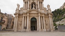 Church exterior of a Sicilian city Christian place of worship in Italy