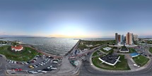 360 aerial photo taken with drone of Espigão da Ponta d'Areia in São Luís, Maranhão, Brazil