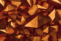 Golden geometric shapes