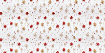 Christmas patterns with small stars and Christmas decorations. 