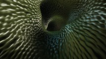 3D Tunnel, Snake Tunnel, Reptile skin, Seamless Looped Visuals.	