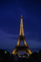 crowd under the Eiffel tower 