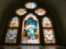 blurry stained glass window