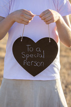 To a Special Person Written on Chalkboard