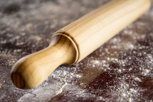 rolling pin and flour 