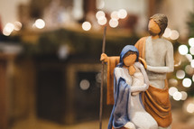 figurines of Mary, Joseph, and baby Jesus 
